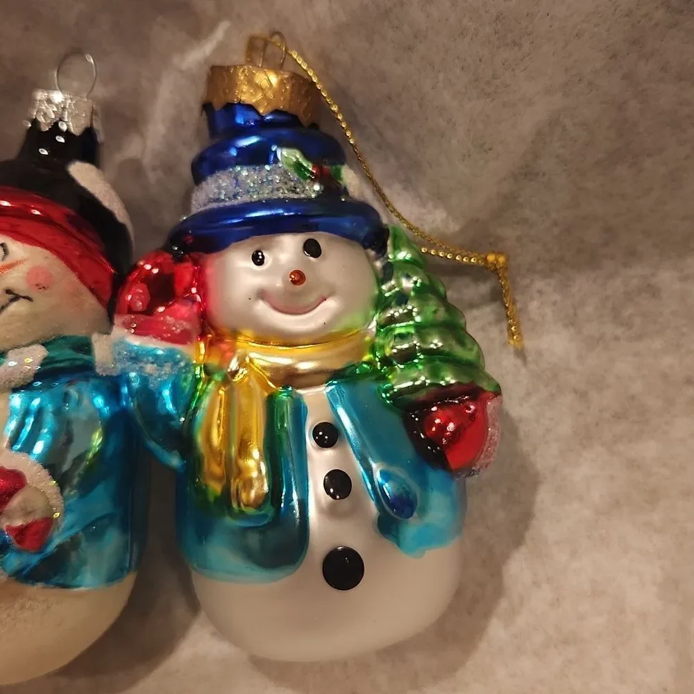 Snowman Christmas Ornaments Set of 4